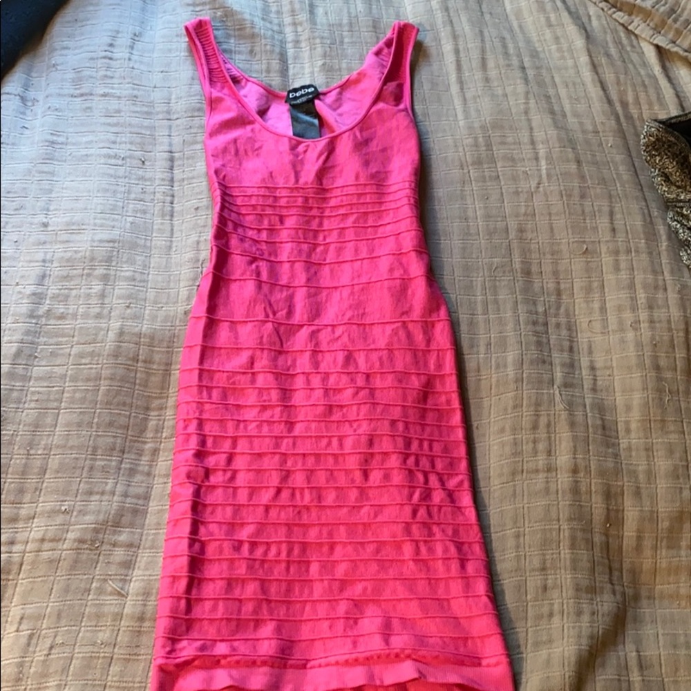 Hot Pink BEBE Body Con Dress